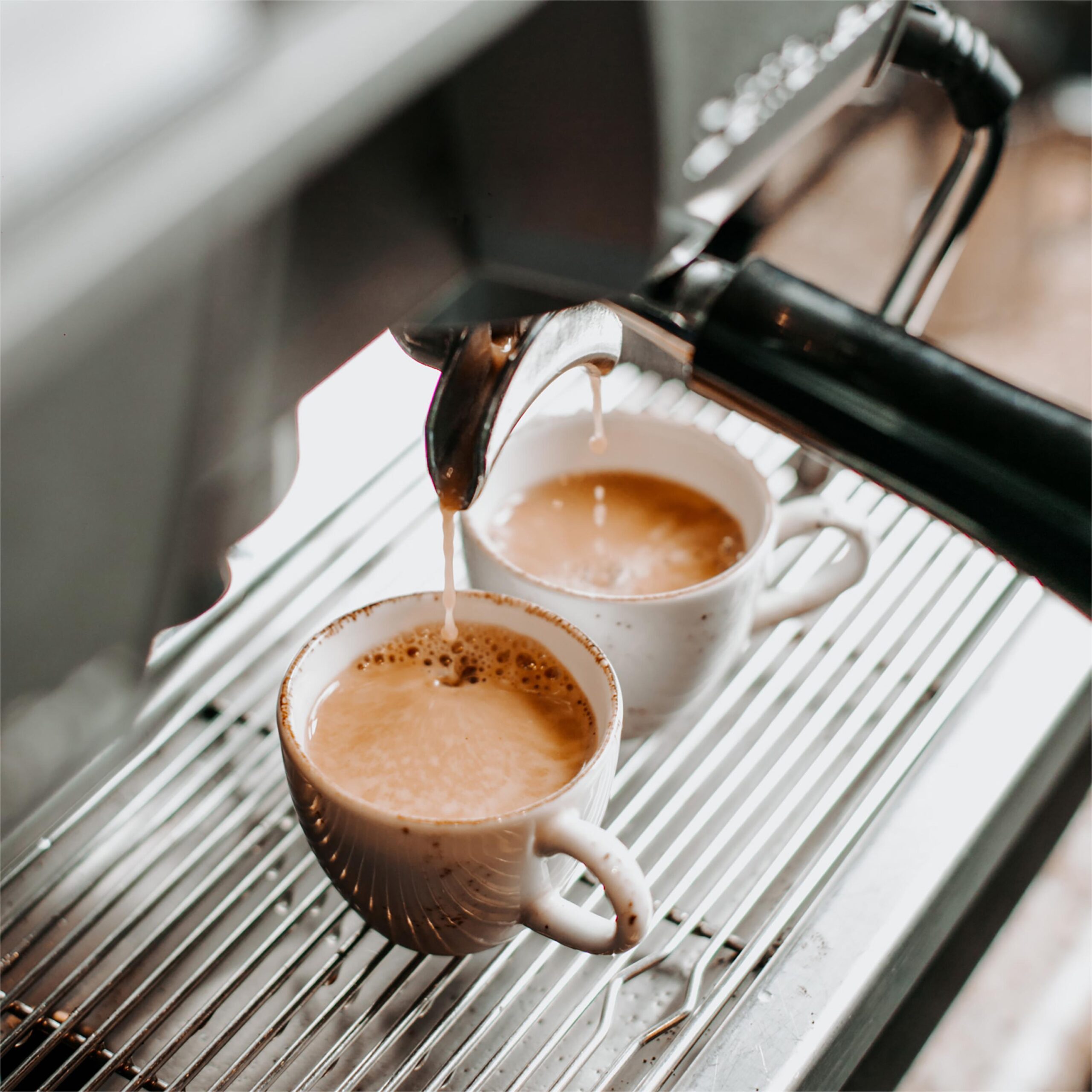 Two Espresso Cups Coffee Engine